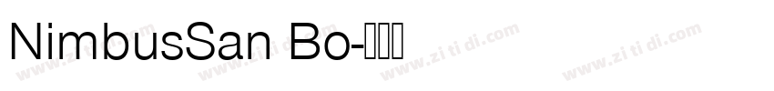 NimbusSan Bo字体转换